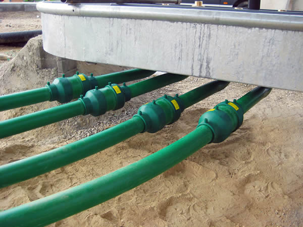 6" conductive double walled pipe installation example